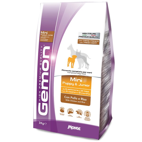 Купить Сухой корм Gemon Dog Mini для щенков мелких пород, с курицей с ...