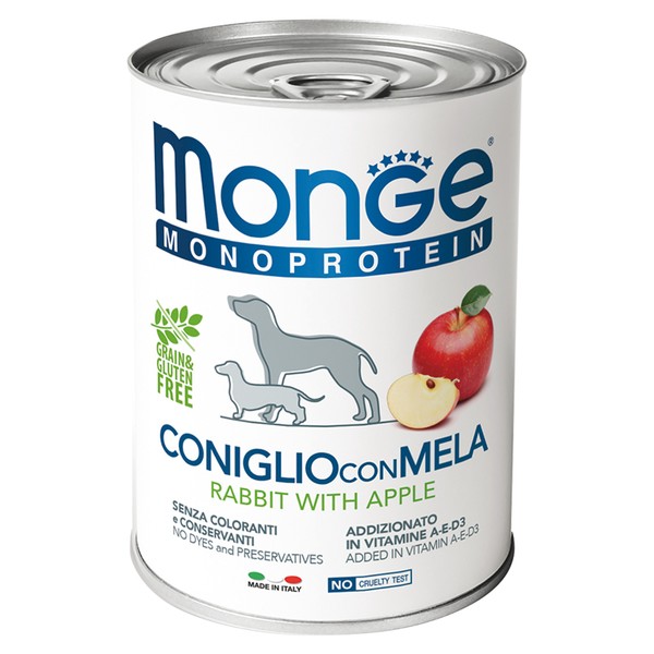 Купить Влажный корм Monge Dog Natural Monoprotein Fruits для собак ...